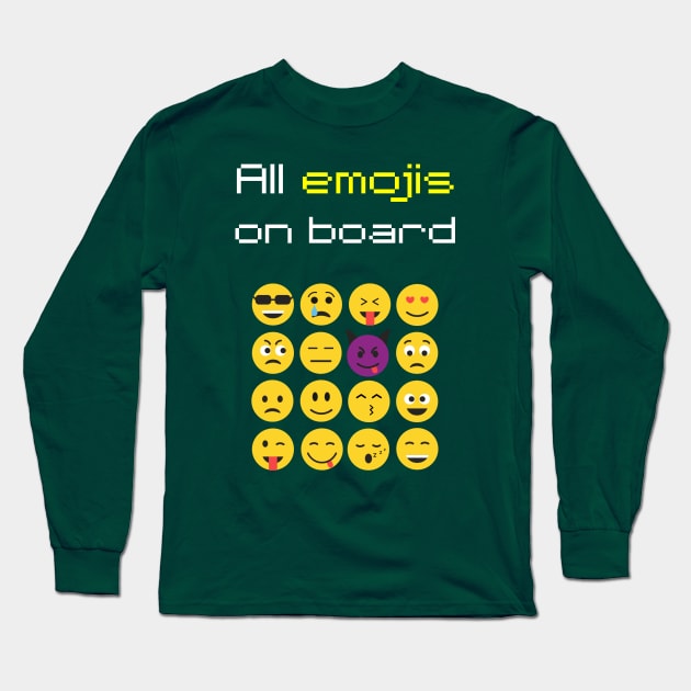 WORLD EMOJI DAY FUNNY QUOTES Long Sleeve T-Shirt by BVCrafts